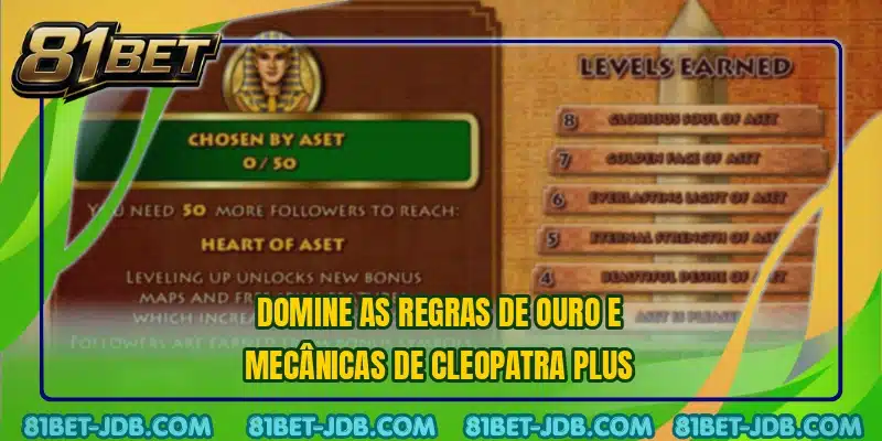 Domine as regras de ouro e mecânicas de Cleopatra Plus